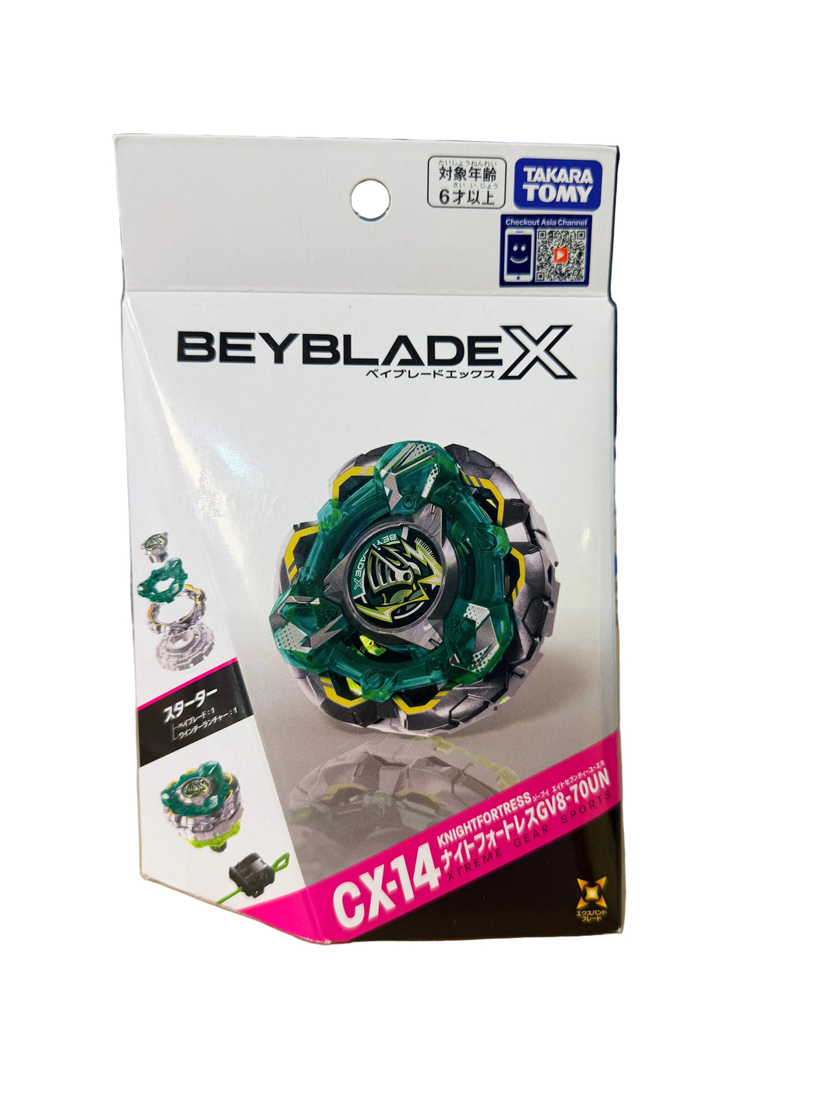 [港code]beyblade X 爆旋陀螺CX-14騎士堡壘KnightFortress GV8-70UN